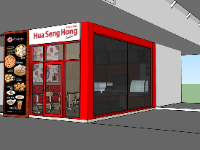 Model sketchup nội thất quán dimsum