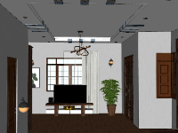 Model sketchup phòng ngủ kiểu Nhật