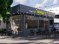 Model Sketchup Quán cafe full File su ảnh Phối cảnh