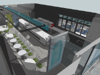 Model sketchup quán cafe mới