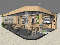 Model sketchup quán cafe mới nhất