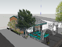 Model quán cafe,sketchup quán cafe,quán cafe sketchup,Model sketchup quán