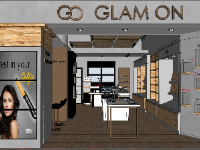 Model sketchup shop mỹ phẩm