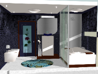 Model sketchup thiết kế nội thất phòng tắm