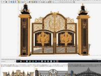 Sketchup mẫu cổng,tổng hợp các mẫu,mẫu cổng
