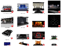 Model Sketchup Tổng hợp quán bar sàn sân khấu ngoài trời