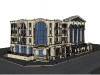 Model sketchup trung tâm thương mại