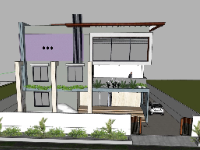 văn phòng 4 tầng,văn phòng làm việc,sketchup văn phòng hiện đại,file su ngoại cảnh văn phòng