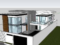 villa 2 tầng,model sketchup villa 2 tầng,mẫu biệt thự 2 tầng đẹp,file sketchup villa 2 tầng