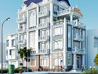 Model sketchup villa 5 tầng đẹp