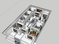 Model su biệt thự 1 tầng 13x21m