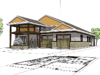 biệt thự 1 tầng,su biệt thự,sketchup biệt thự,su biệt thự 1 tầng