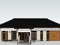 biệt thự 1 tầng,biệt thự sketchup,model su biệt thự 1 tầng,biệt thự 1 tầng file su,sketchup biệt thự 1 tầng