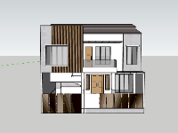 Model su biệt thự 2 tầng 10.65x13m