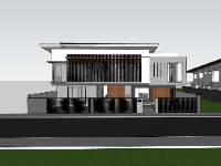 biệt thự 2 tầng,su biệt thự,sketchup biệt thự,su biệt thự 2 tầng