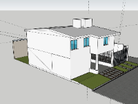 Model su biệt thự 2 tầng 6.6x10.5m