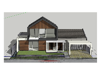 Model su biệt thự 2 tầng,file sketchup biệt thự 2 tầng,dựng 3d su nhà biệt thự 2 tầng