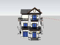 Model su biệt thự 3 tầng mái nhật 13.6x16.6m