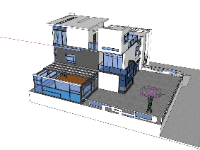 Model su biệt thự 3 tầng miễn phí tải về