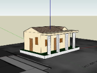 su nhà cấp 4,sketchup nhà cấp 4,nhà cấp 4