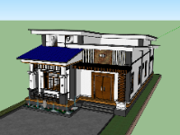 Model su nhà cấp 4,nhà cấp 4,su nhà cấp 4,sketchup nhà cấp 4