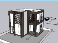 Model su nhà phố 2 tầng 10.1x10.3m