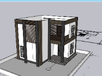 nhà phố 2 tầng,su nhà phố,sketchup nhà phố,su nhà phố 2 tầng