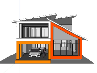 su nhà phố,sketchup nhà phố,su nhà phố 2 tầng,sketchup nhà phố 2 tầng