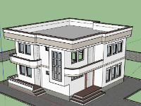 Nhà phố 2 tầng,model su nhà phố 2 tầng,nhà phố 2 tầng file su,sketchup nhà phố 2 tầng,nhà phố 2 tầng sketchup