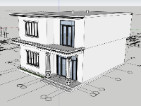 su nhà phố,sketchup nhà phố,su nhà phố 2 tầng,sketchup nhà phố 2 tầng