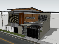 su nhà phố,sketchup nhà phố,su nhà phố 2 tầng,sketchup nhà phố 2 tầng