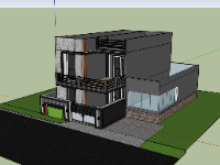 su nhà phố 2 tầng,sketchup nhà phố 2 tầng,su nhà phố,sketchup nhà phố