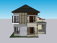 su nhà phố,sketchup nhà phố,su nhà phố 2 tầng,sketchup nhà phố 2 tầng