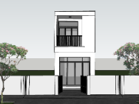 Model su nhà phố 2 tầng 4.9x18.8m