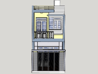 Model su nhà phố 2 tầng 4x11.9m
