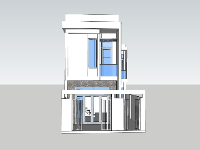 Model su nhà phố 2 tầng 6.2x16.4m