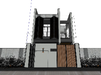Model su nhà phố 2 tầng 6x21.7m