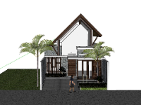 nhà phố  2 tầng,su nhà phố,sketchup nhà phố,su nhà phố 2 tầng