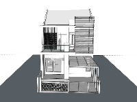 Model su nhà phố 2 tầng 7x18m