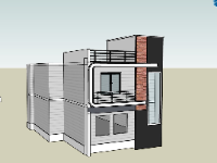 Model su nhà phố 2 tầng 8x12.65m