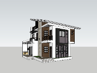 su nhà phố,sketchup nhà phố,sketchup nhà phố 2 tầng