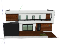 Model su nhà phố 2 tầng kích thước 14.4x8.7m