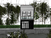 Model su nhà phố 2 tầng kích thước 4.8x9.6m