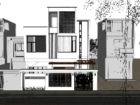 Model su nhà phố 3 tầng 10x11.2m