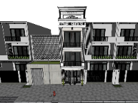 Model su nhà phố 3 tầng 4x10.8m