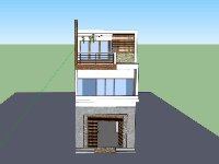 Model su nhà phố 3 tầng 5.5x20m