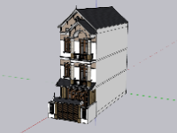 Model Su nhà phố 3 tầng 5.7x13.2m