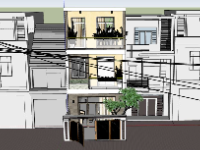 Nhà phố 3 tầng,model su nhà phố 3 tầng,nhà phố 3 tầng model su,model sketchup nhà phố 3 tầng,nhà phố 3 tầng đẹp