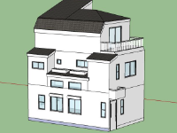 Model su nhà phố 3 tầng 5x7.6m