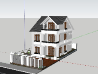 nhà phố 3 tầng,su nhà phố 3 tầng,sketchup nhà phố 3 tầng